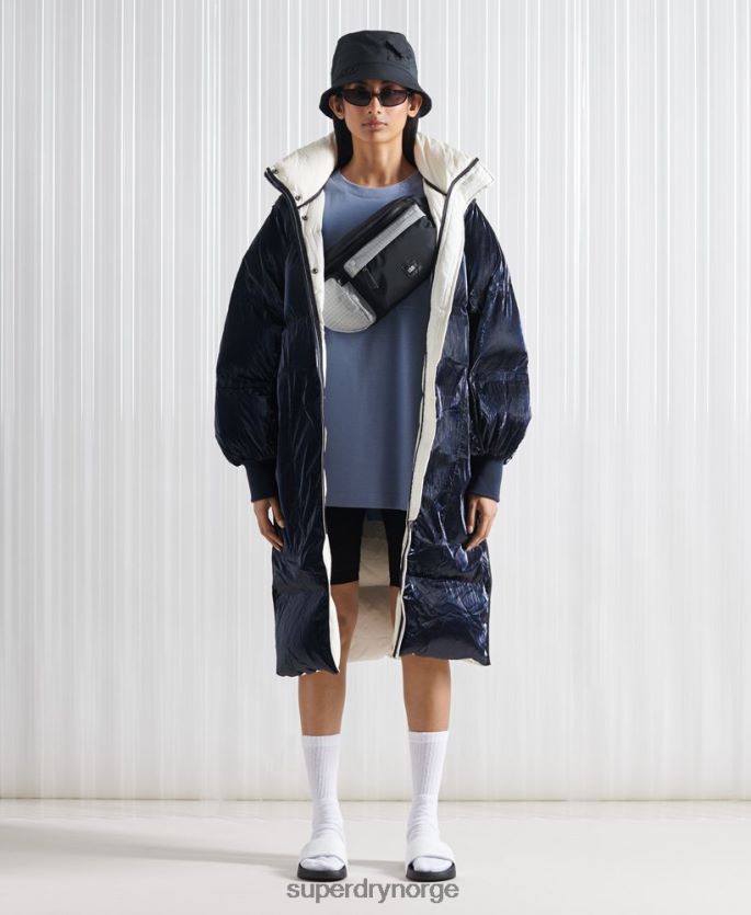 Superdry krem klær 86P46D5627 limited edition sdx vendbar dunfrakk kvinner