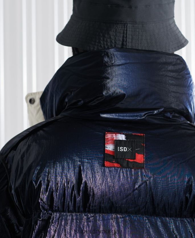 Superdry krem klær 86P46D5627 limited edition sdx vendbar dunfrakk kvinner