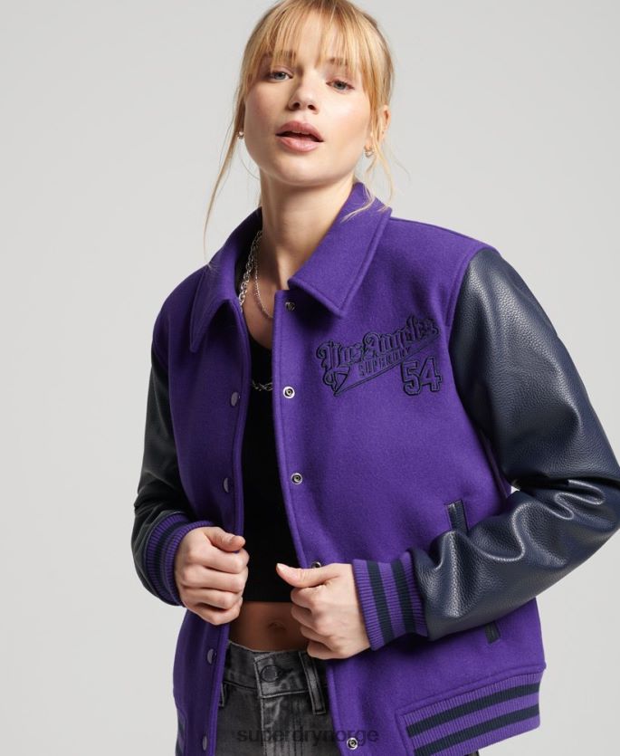 Superdry lilla klær 86P46D5449 vintage blandet universitetsbomber kvinner