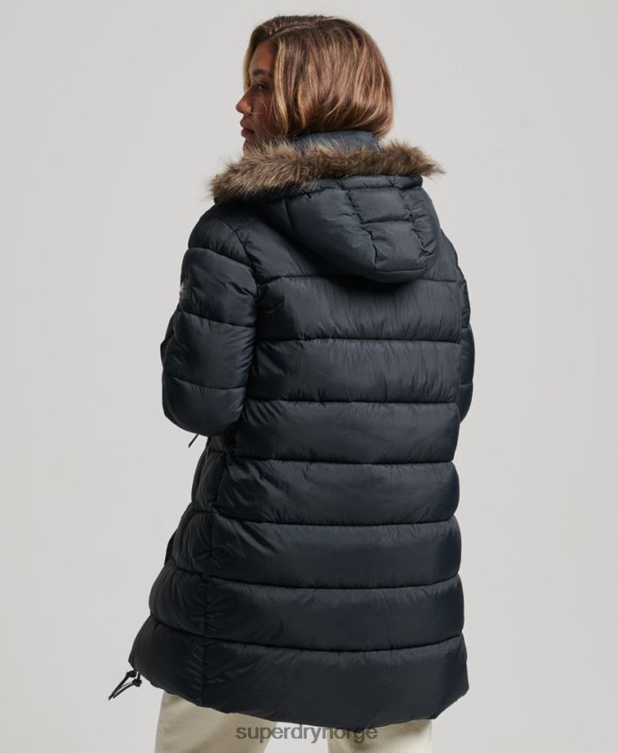 Superdry mørk grå klær 86P46D3734 hette mellomlag mellompels kvinner