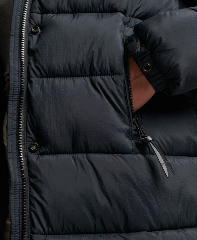 Superdry mørk grå klær 86P46D3734 hette mellomlag mellompels kvinner