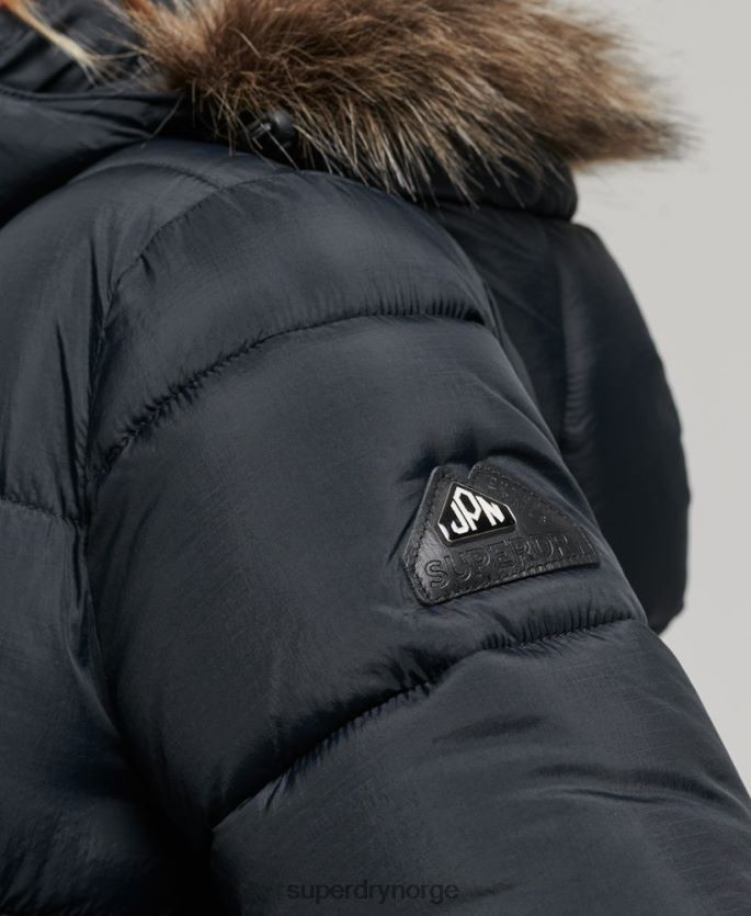 Superdry mørk grå klær 86P46D3734 hette mellomlag mellompels kvinner