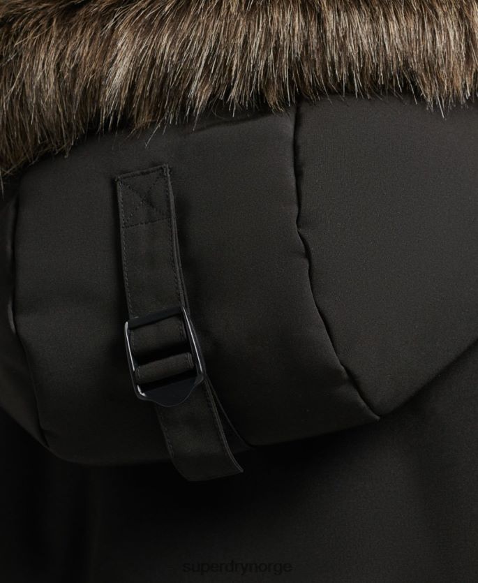 Superdry mørk grå klær 86P46D3780 everest parkasjakke kvinner