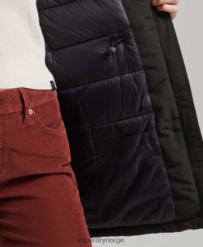Superdry mørk grå klær 86P46D3780 everest parkasjakke kvinner