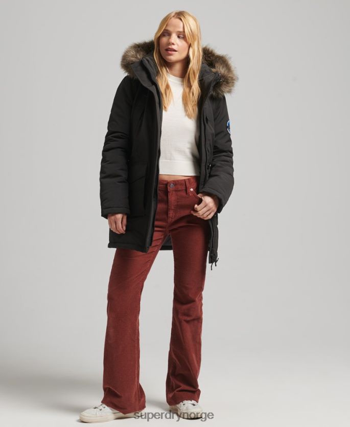 Superdry mørk grå klær 86P46D3780 everest parkasjakke kvinner
