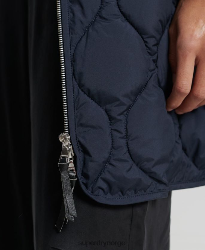 Superdry marinen klær 86P46D3694 studios langline vattert kåpe kvinner