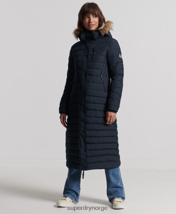 Superdry marinen klær 86P46D3816 super langline fuji frakk kvinner