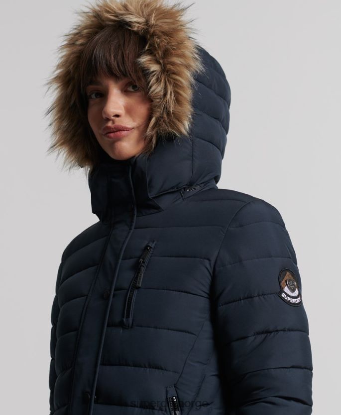 Superdry marinen klær 86P46D3816 super langline fuji frakk kvinner