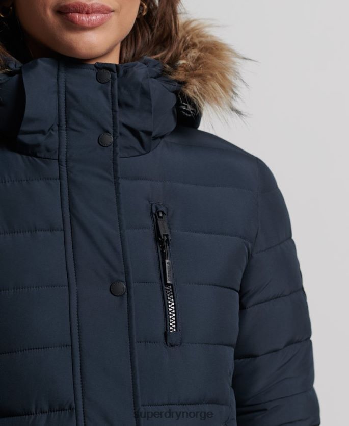 Superdry marinen klær 86P46D3816 super langline fuji frakk kvinner