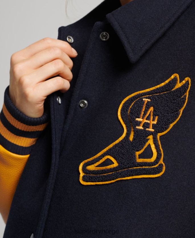 Superdry marinen klær 86P46D5553 vintage blandet universitetsbomber kvinner