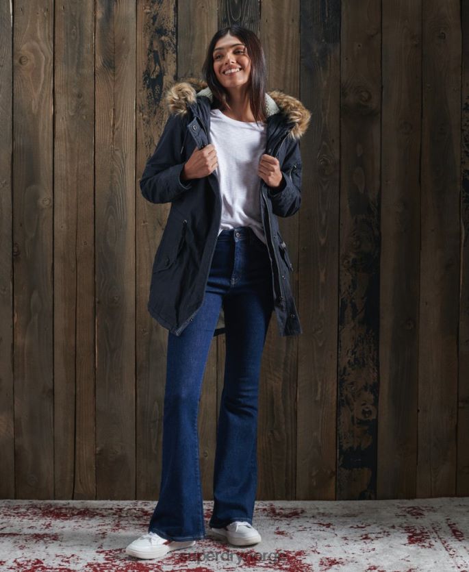 Superdry marinen klær 86P46D5624 felt parka kåpe kvinner