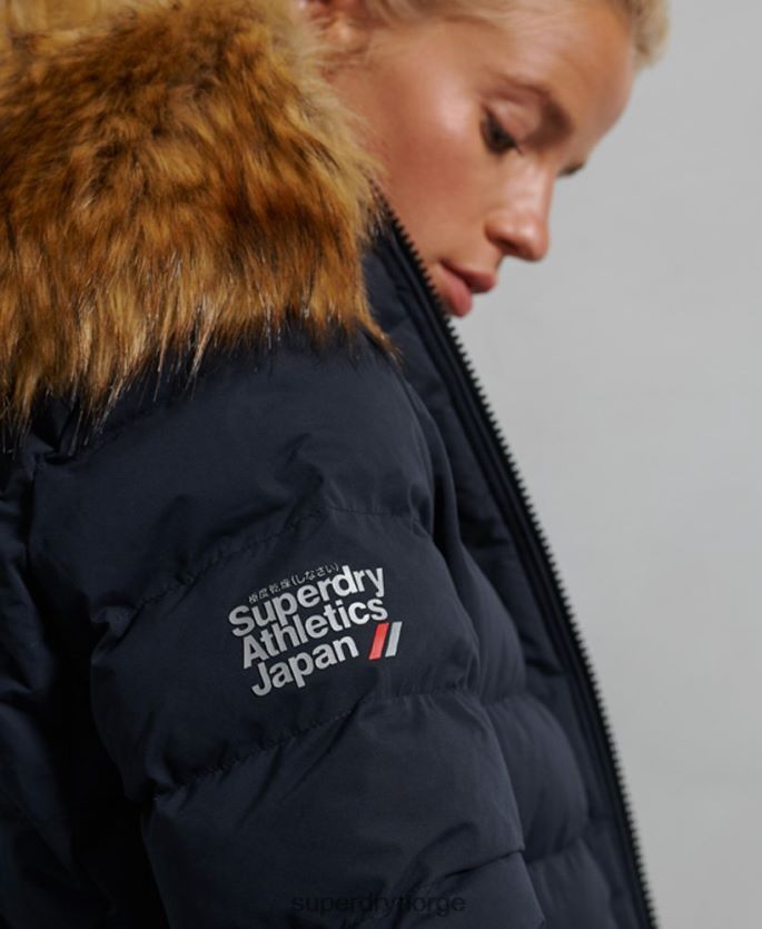 Superdry marinen klær 86P46D5655 arktisk høy pufferfrakk kvinner