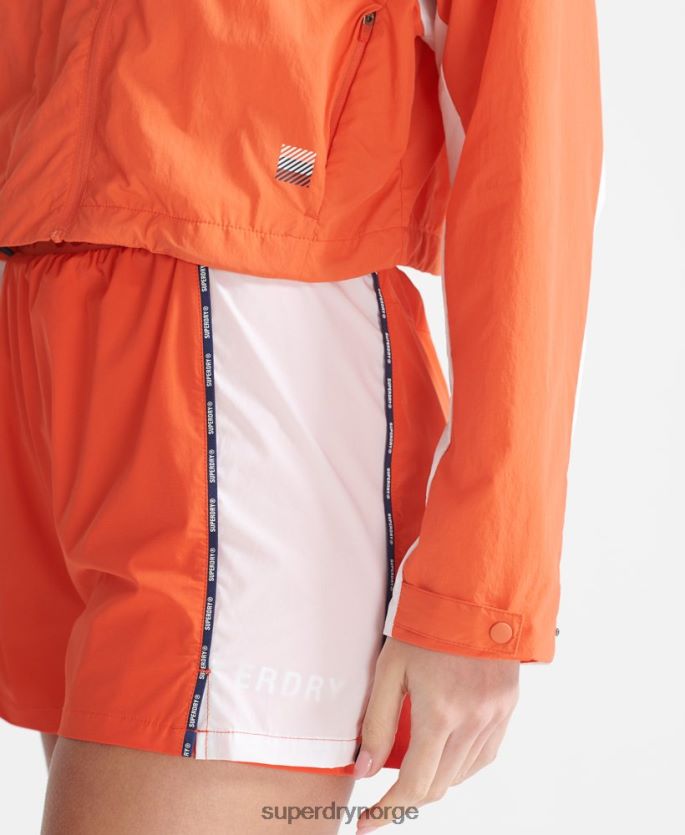 Superdry oransje klær 86P46D5594 kjøre beskåret værbestandig frakk kvinner