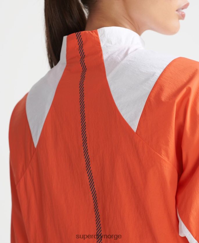 Superdry oransje klær 86P46D5594 kjøre beskåret værbestandig frakk kvinner