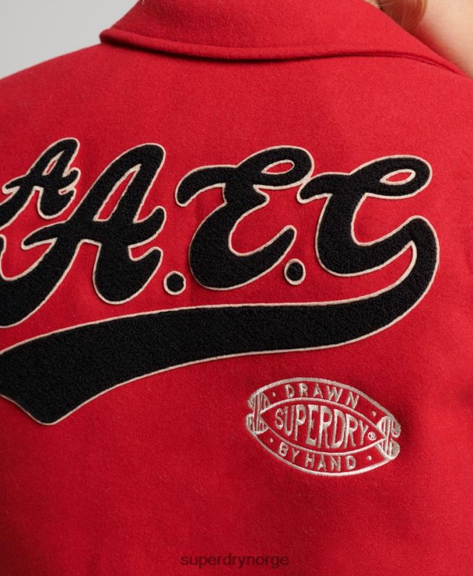 Superdry rød klær 86P46D5423 vintage blandet universitetsbomber kvinner