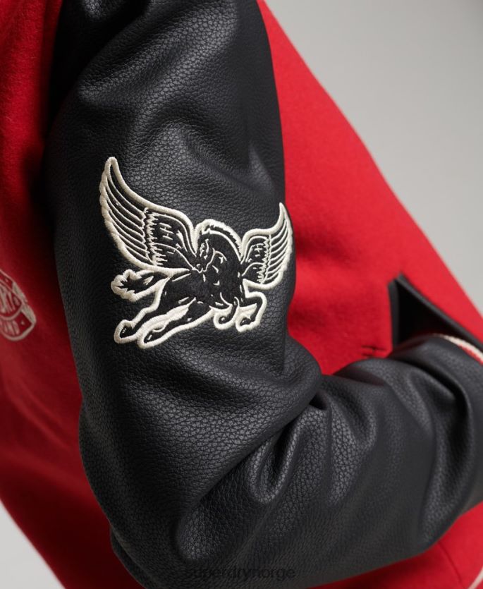 Superdry rød klær 86P46D5423 vintage blandet universitetsbomber kvinner