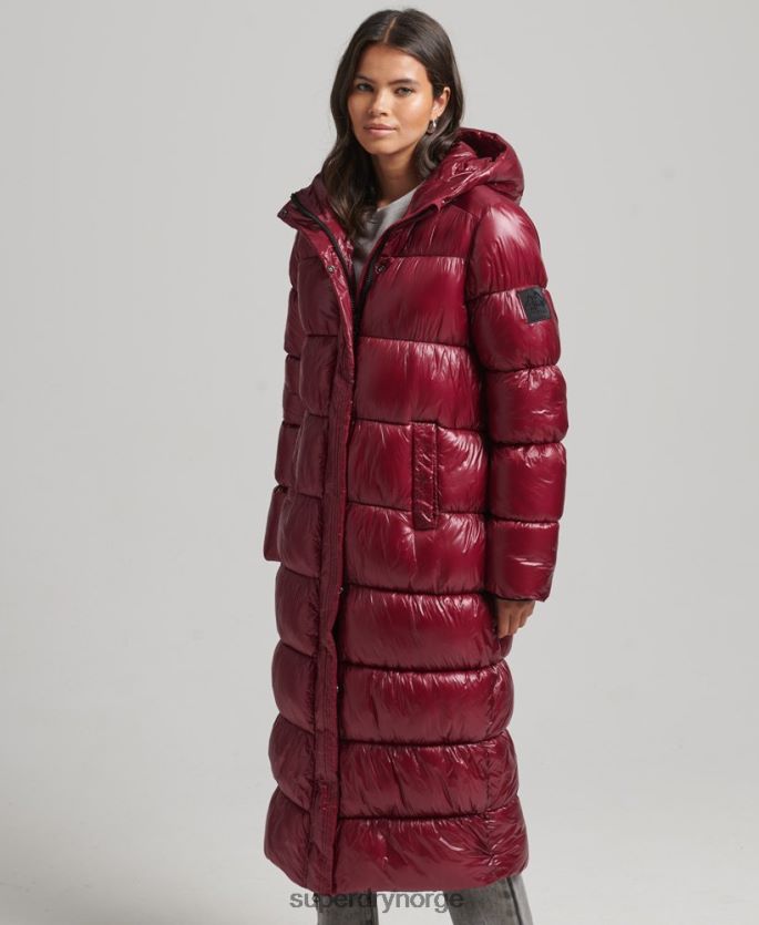 Superdry rosa klær 86P46D3747 xpd sports langline pufferfrakk kvinner