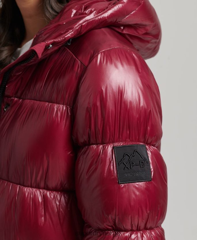Superdry rosa klær 86P46D3747 xpd sports langline pufferfrakk kvinner