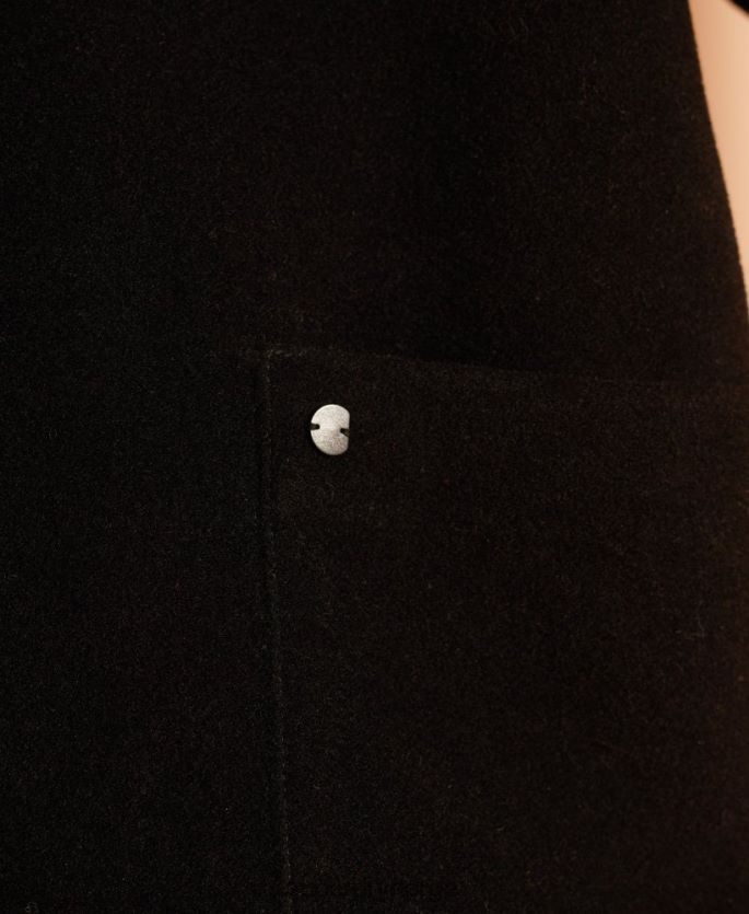 Superdry svart klær 86P46D5682 cocoon ull frakk i begrenset opplag kvinner