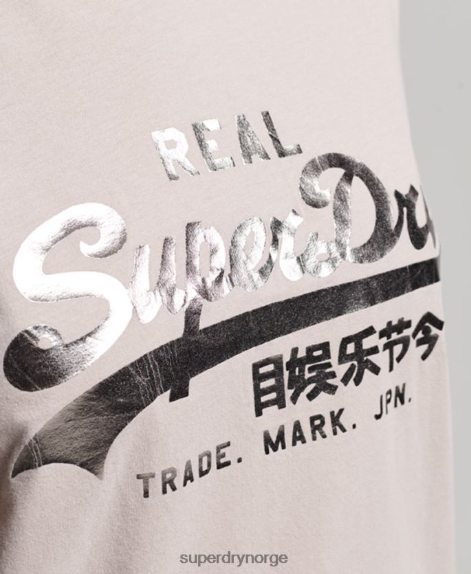Superdry beige klær 86P46D2670 vintage logopyntet t-skjorte kvinner