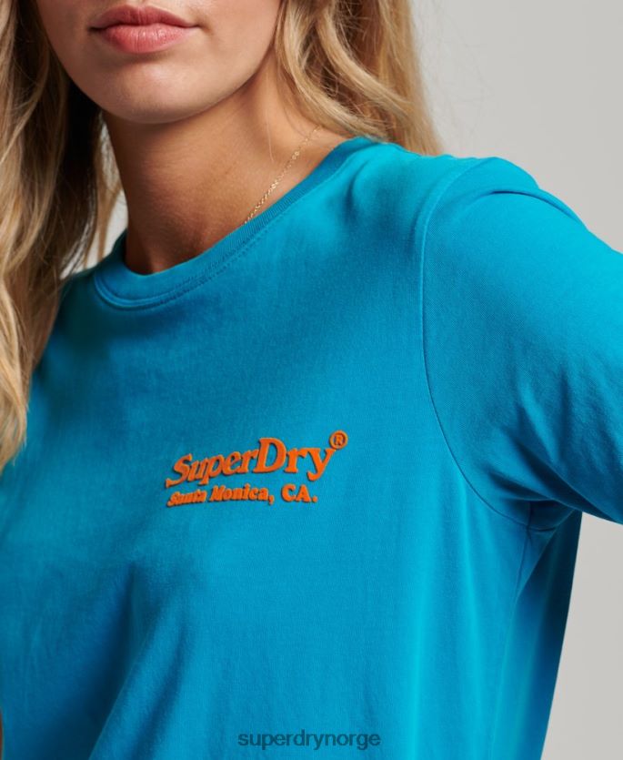 Superdry blå klær 86P46D2255 vintage spillested t-skjorte kvinner