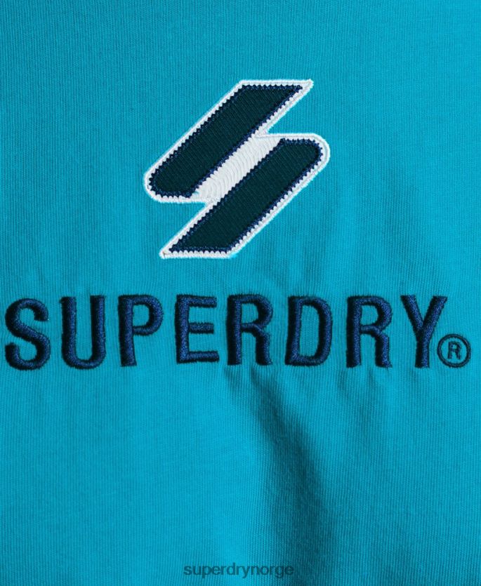 Superdry blå klær 86P46D2702 kode stablet boxy t-skjorte kvinner