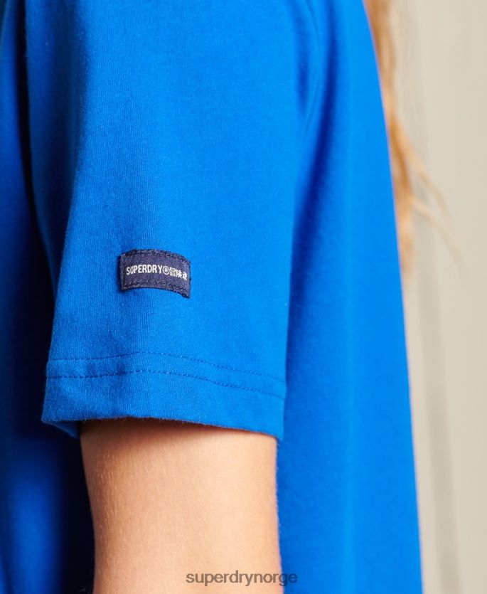 Superdry blå klær 86P46D2779 script stil college t-skjorte kvinner