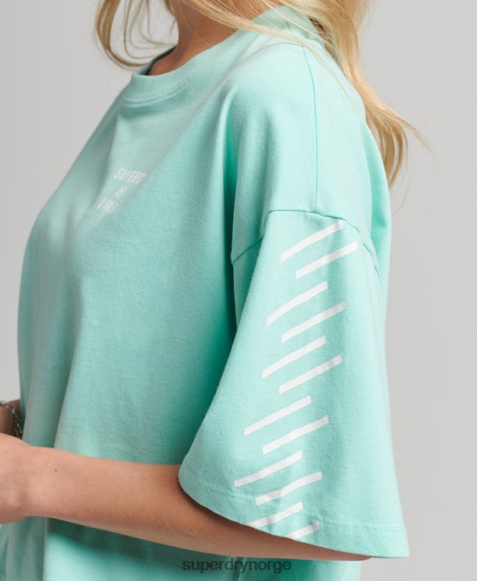 Superdry blå klær 86P46D2801 kjernesport t-skjorte kvinner