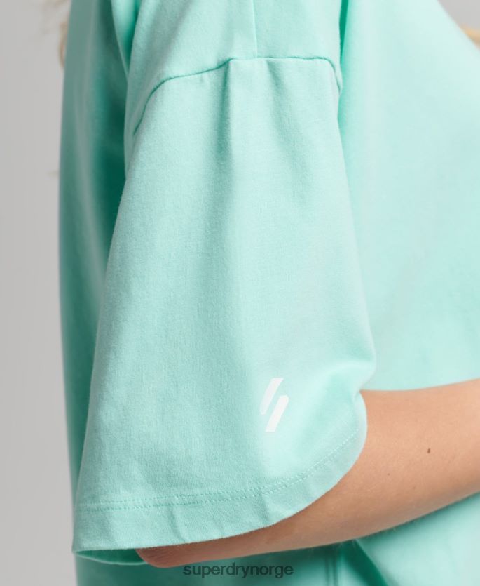 Superdry blå klær 86P46D2801 kjernesport t-skjorte kvinner