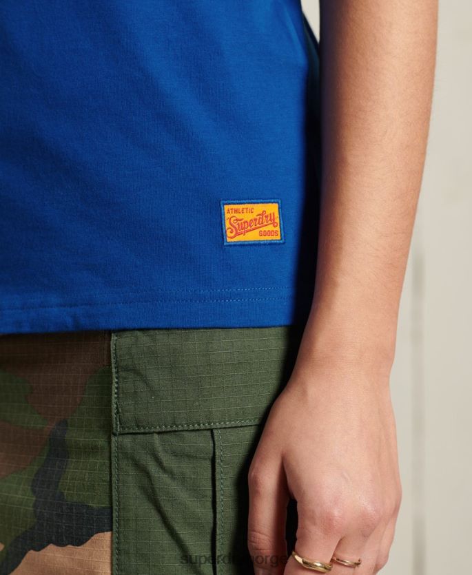 Superdry blå klær 86P46D2825 grafisk t-skjorte for atletikkforbund california kvinner