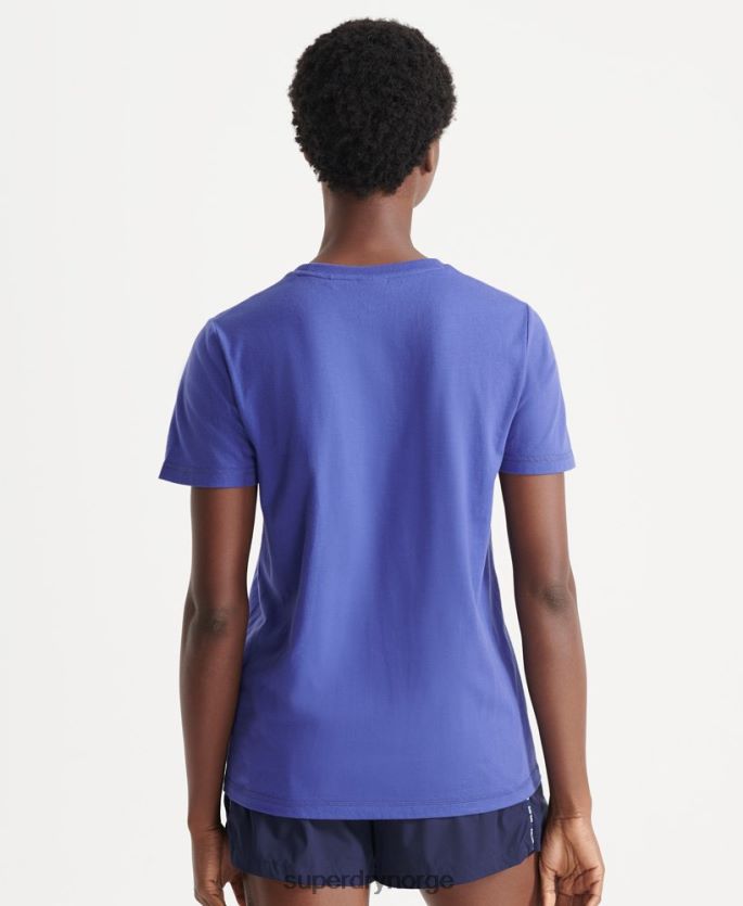 Superdry blå klær 86P46D6352 train core grafisk t-skjorte kvinner