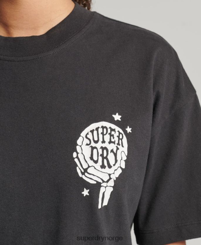 Superdry brun klær 86P46D2766 vintage himmelsk t-skjorte kvinner