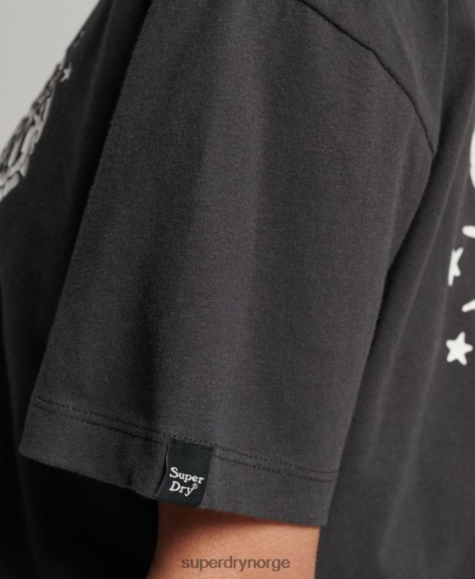 Superdry brun klær 86P46D2766 vintage himmelsk t-skjorte kvinner