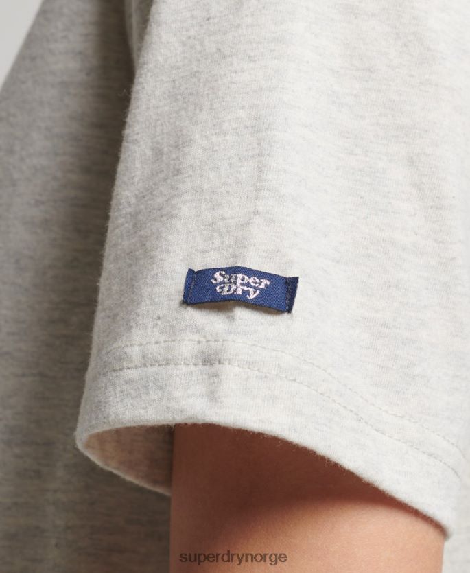 Superdry grå klær 86P46D2648 vintage scripted infill t-skjorte kvinner