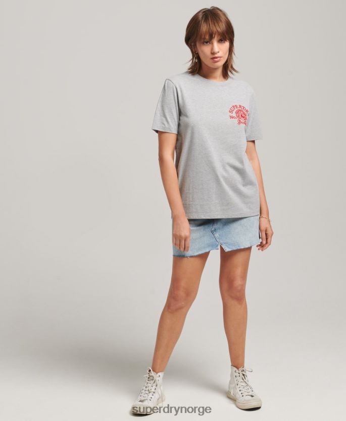 Superdry grå klær 86P46D2808 pride & craft t-skjorte kvinner