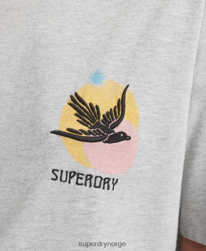 Superdry grå klær 86P46D2838 nomadisk folke-t-skjorte kvinner