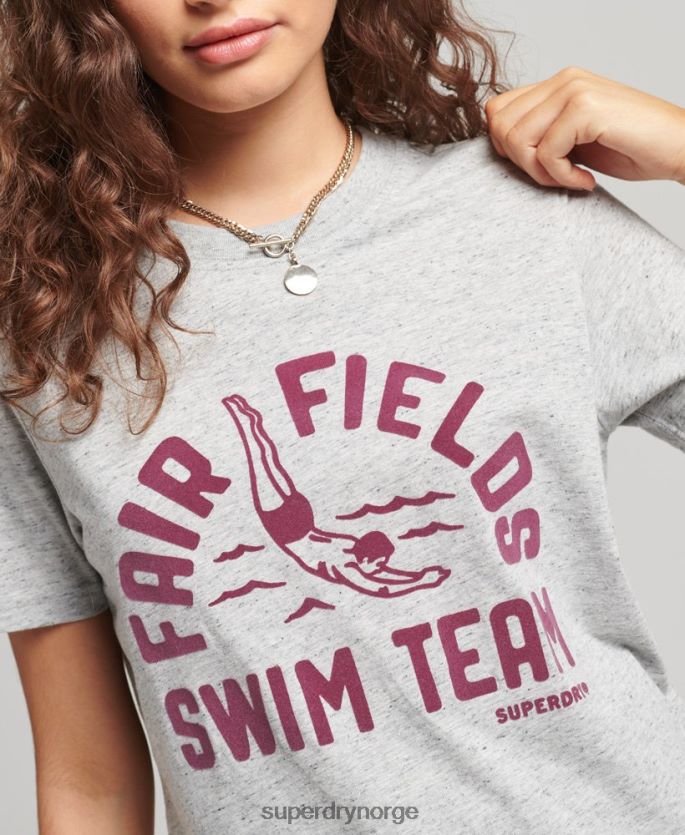 Superdry grå klær 86P46D2846 vintage min generasjons t-skjorte kvinner