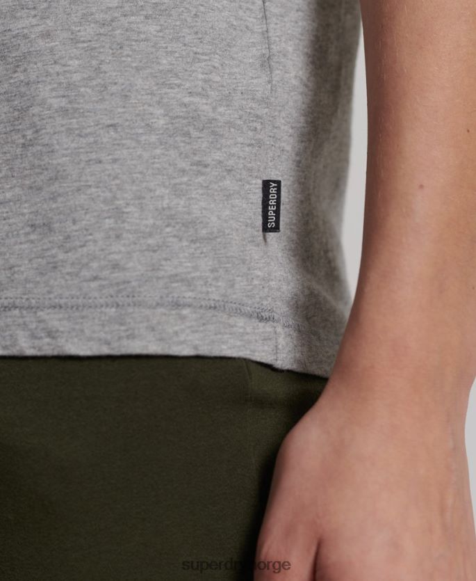 Superdry grå klær 86P46D2848 lounge t-skjorte i økologisk bomull kvinner