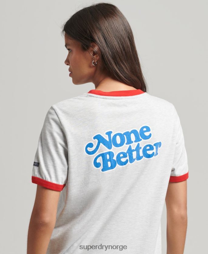 Superdry grå klær 86P46D6209 cooper nostalgi t-skjorte kvinner