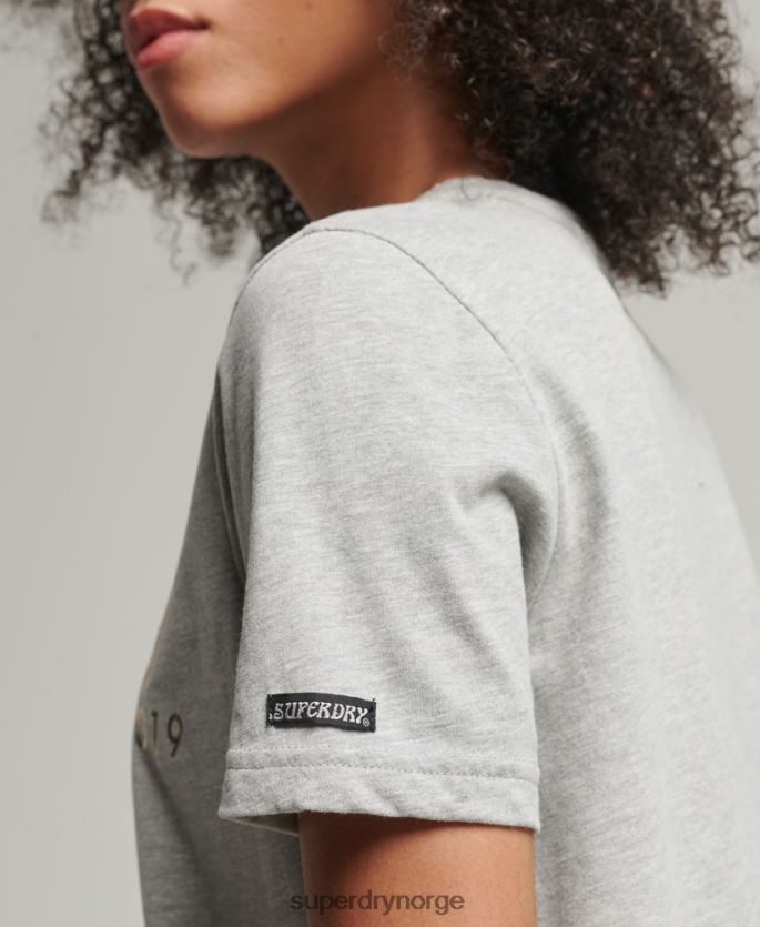 Superdry grå klær 86P46D6215 vintage spillested interesse t-skjorte kvinner