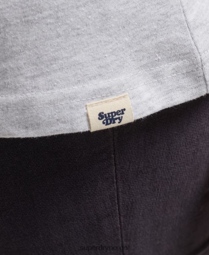 Superdry grå klær 86P46D6237 resirkulert raglan t-skjorte kvinner