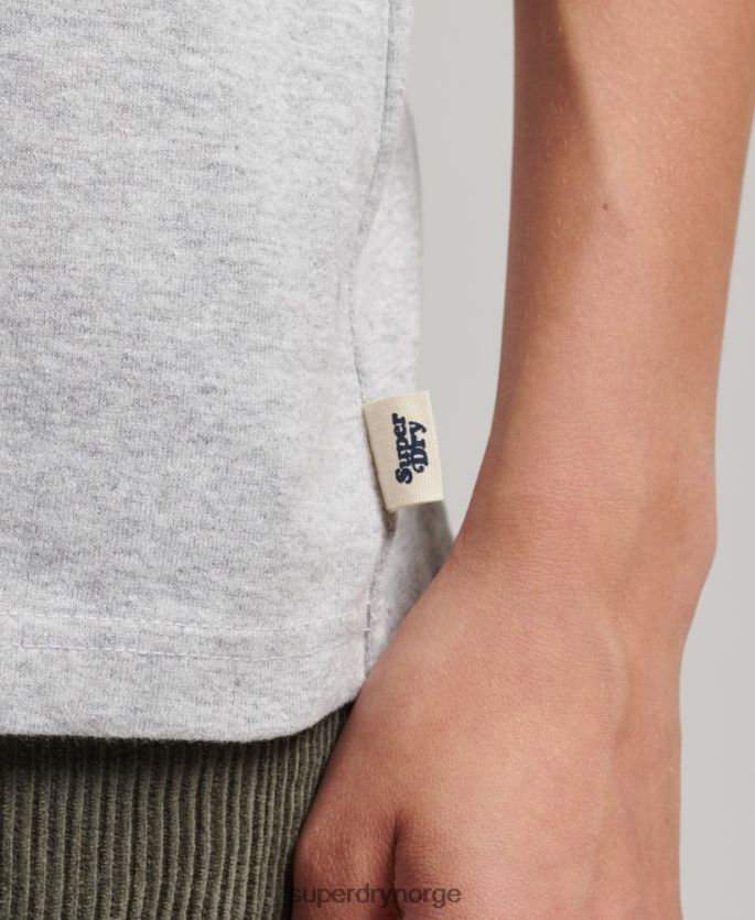 Superdry grå klær 86P46D6254 resirkulert ringer t-skjorte kvinner