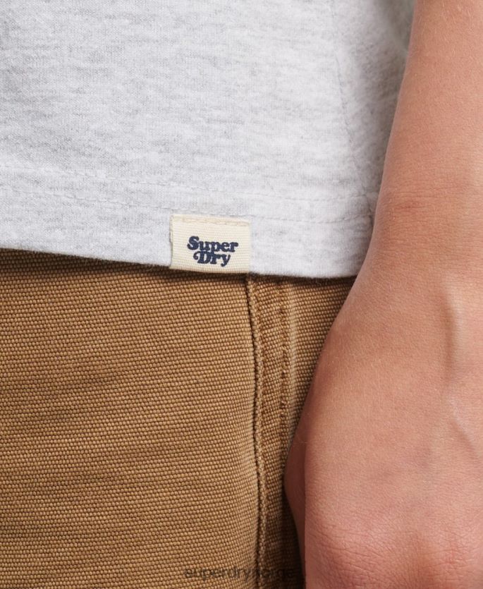 Superdry grå klær 86P46D6287 resirkulert raglan t-skjorte kvinner