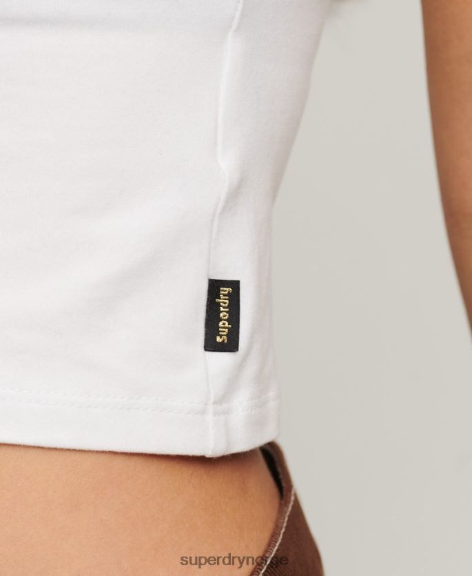 Superdry grønn klær 86P46D2100 beskåret baseball baby t-skjorte kvinner