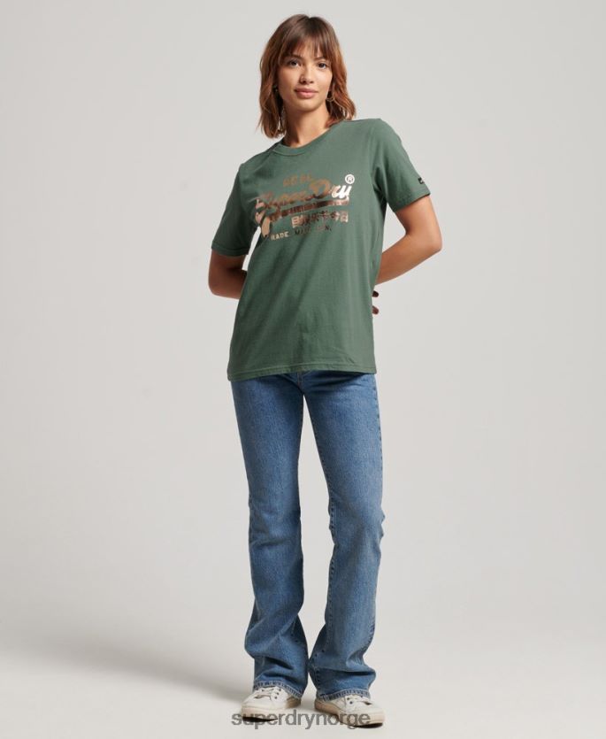 Superdry grønn klær 86P46D2292 vintage logopyntet t-skjorte kvinner