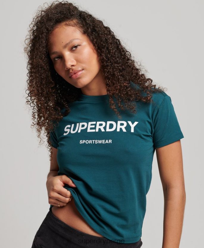 Superdry grønn klær 86P46D2639 grafisk 90-talls t-skjorte kvinner