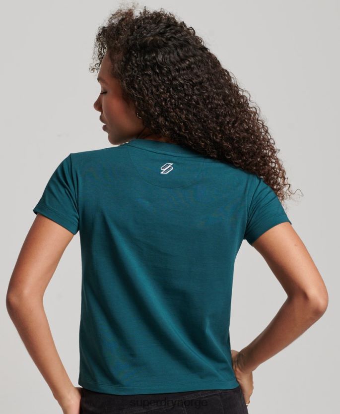 Superdry grønn klær 86P46D2639 grafisk 90-talls t-skjorte kvinner