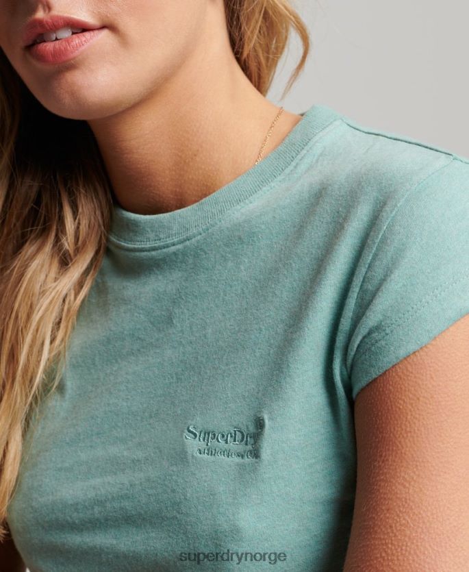 Superdry grønn klær 86P46D2646 vintage t-skjorte med capsermer med logo kvinner