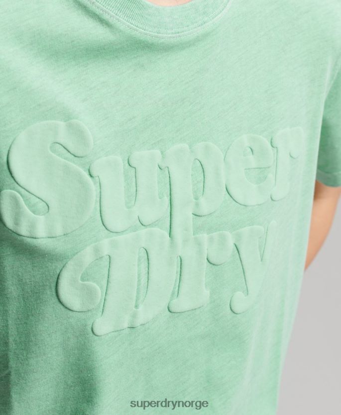 Superdry grønn klær 86P46D2727 cooper klassisk t-skjorte med logo fra 70-tallet kvinner
