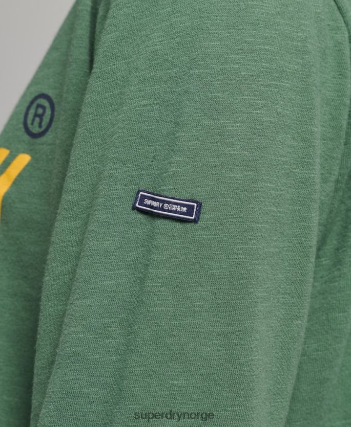 Superdry grønn klær 86P46D3045 vintage-logo med lang ermet topp kvinner